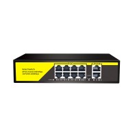 10 ports Gigabit POE switches 8 ports POE 2 Uplink  Network switch  Power over Ethernet switch  8+2